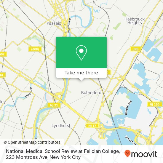 National Medical School Review at Felician College, 223 Montross Ave map