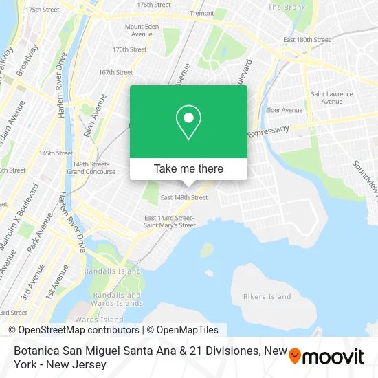 Botanica San Miguel Santa Ana & 21 Divisiones map