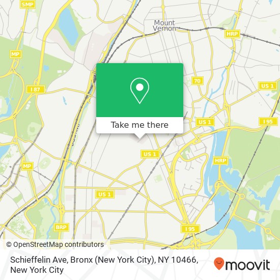 Mapa de Schieffelin Ave, Bronx (New York City), NY 10466