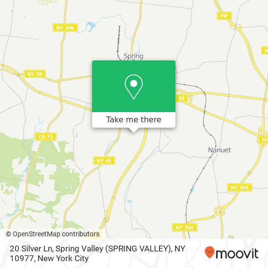 Mapa de 20 Silver Ln, Spring Valley (SPRING VALLEY), NY 10977