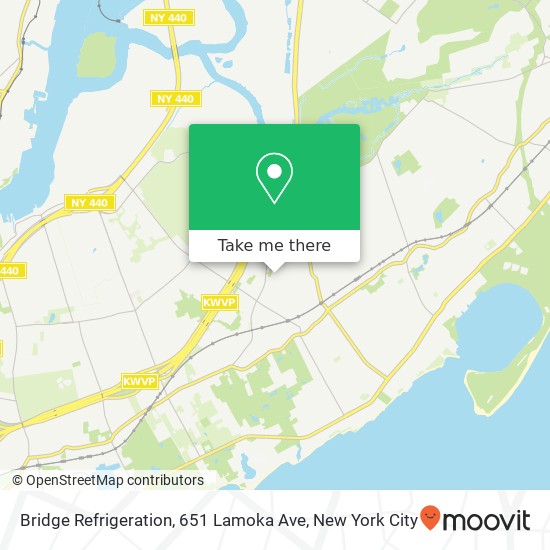 Mapa de Bridge Refrigeration, 651 Lamoka Ave