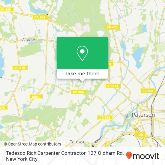 Tedesco Rich Carpenter Contractor, 127 Oldham Rd map