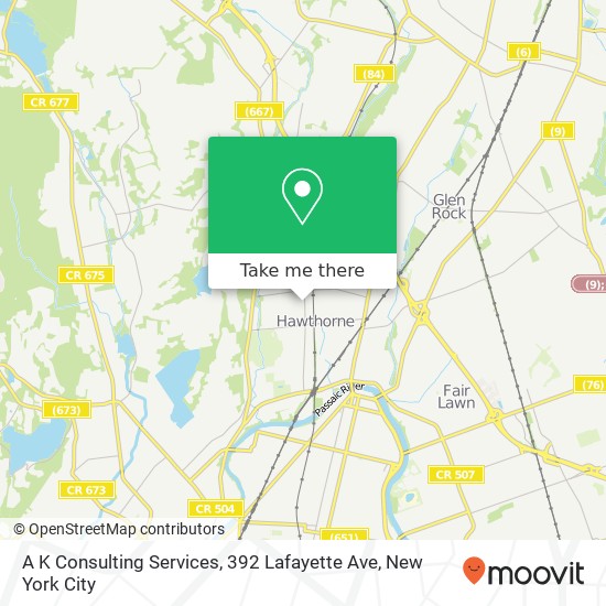 Mapa de A K Consulting Services, 392 Lafayette Ave