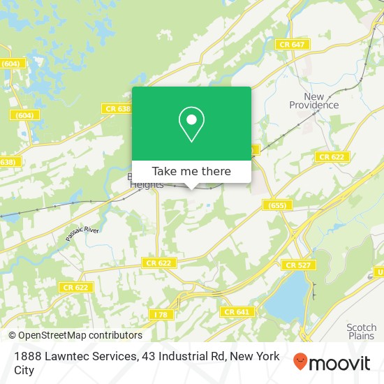 Mapa de 1888 Lawntec Services, 43 Industrial Rd