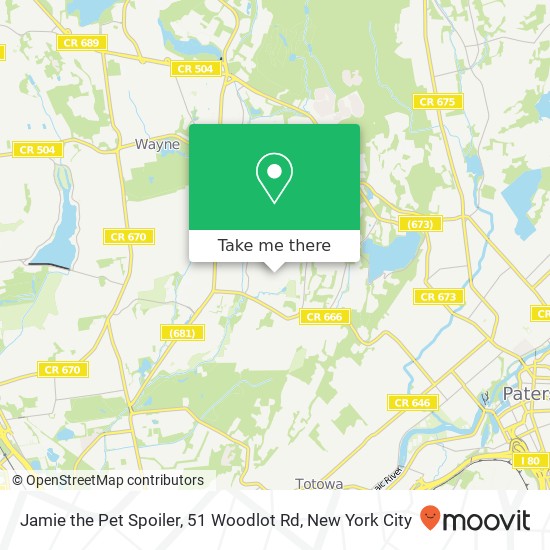 Mapa de Jamie the Pet Spoiler, 51 Woodlot Rd
