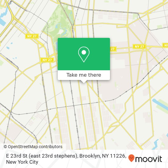 Mapa de E 23rd St (east 23rd stephens), Brooklyn, NY 11226