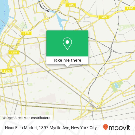 Mapa de Nissi Flea Market, 1397 Myrtle Ave