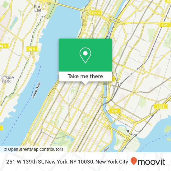 Mapa de 251 W 139th St, New York, NY 10030