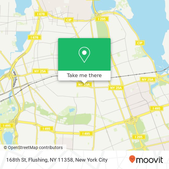 Mapa de 168th St, Flushing, NY 11358