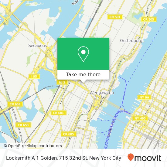 Mapa de Locksmith A 1 Golden, 715 32nd St