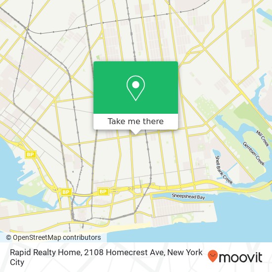 Rapid Realty Home, 2108 Homecrest Ave map