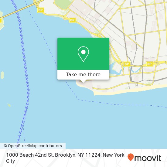 Mapa de 1000 Beach 42nd St, Brooklyn, NY 11224