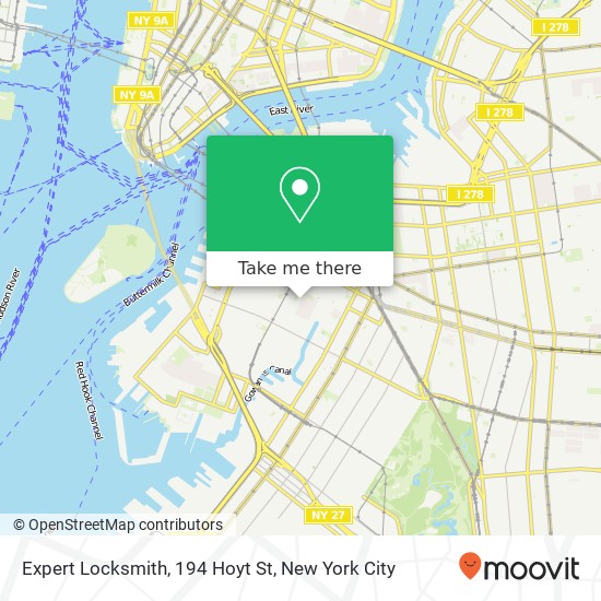 Mapa de Expert Locksmith, 194 Hoyt St