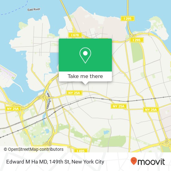 Edward M Ha MD, 149th St map