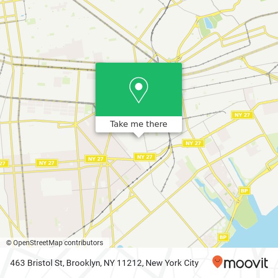 Mapa de 463 Bristol St, Brooklyn, NY 11212