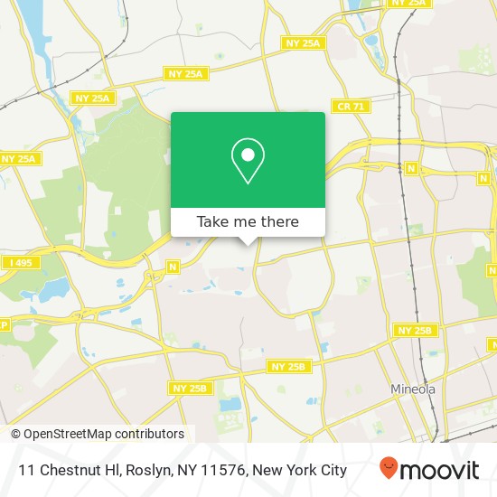 11 Chestnut Hl, Roslyn, NY 11576 map