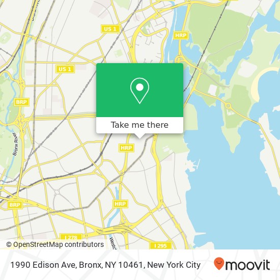 Mapa de 1990 Edison Ave, Bronx, NY 10461