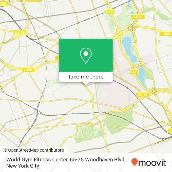 World Gym Fitness Center, 65-75 Woodhaven Blvd map
