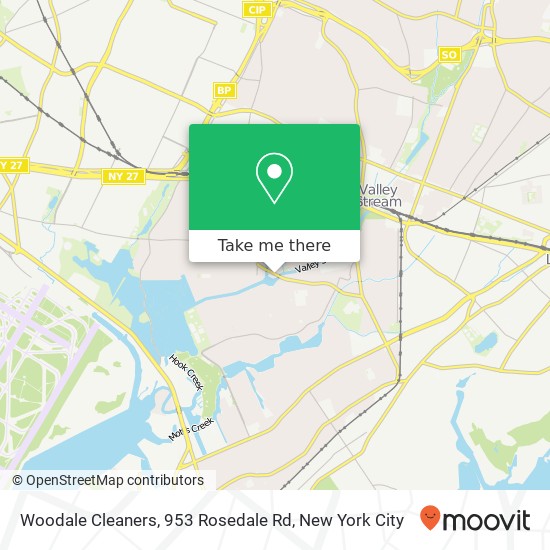 Mapa de Woodale Cleaners, 953 Rosedale Rd