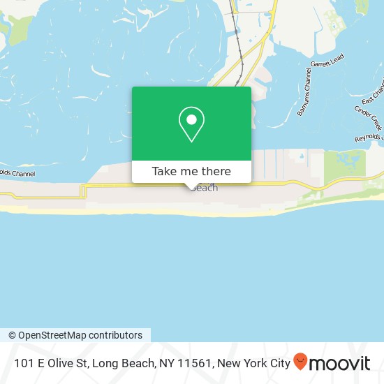Mapa de 101 E Olive St, Long Beach, NY 11561
