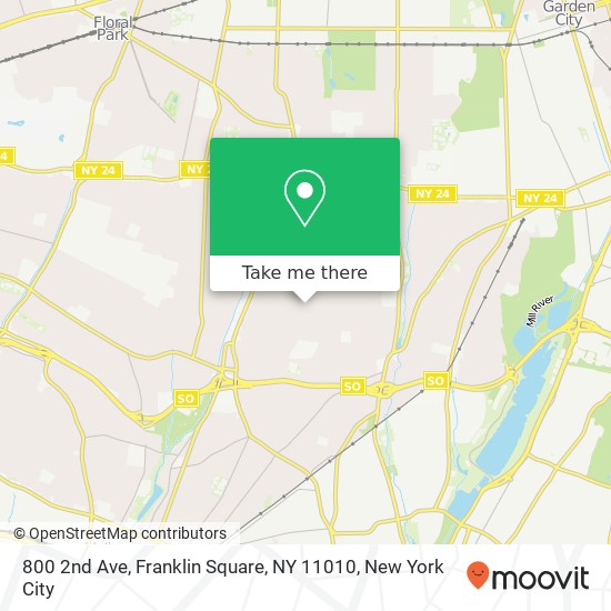 Mapa de 800 2nd Ave, Franklin Square, NY 11010