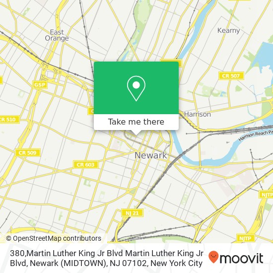 380,Martin Luther King Jr Blvd Martin Luther King Jr Blvd, Newark (MIDTOWN), NJ 07102 map