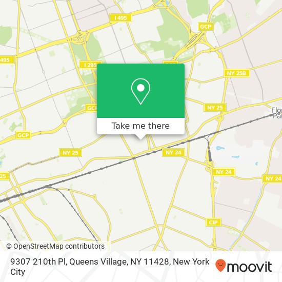 Mapa de 9307 210th Pl, Queens Village, NY 11428