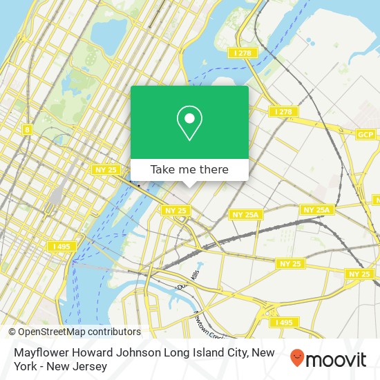Mapa de Mayflower Howard Johnson Long Island City