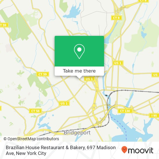 Mapa de Brazilian House Restaurant & Bakery, 697 Madison Ave