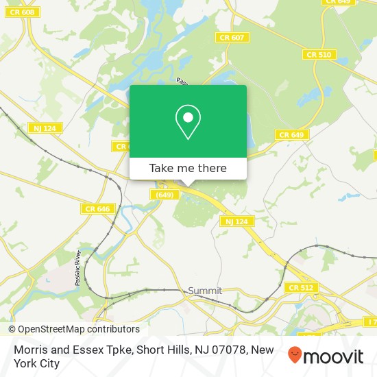 Morris and Essex Tpke, Short Hills, NJ 07078 map
