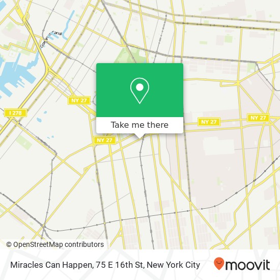 Miracles Can Happen, 75 E 16th St map