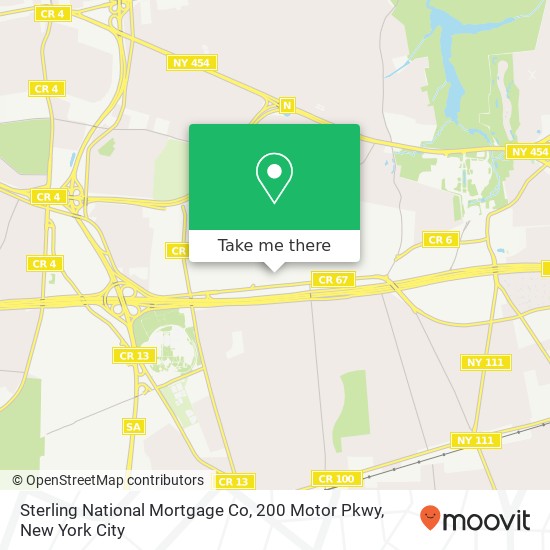 Sterling National Mortgage Co, 200 Motor Pkwy map