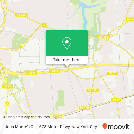 John Moore's Deli, 678 Motor Pkwy map