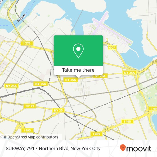 Mapa de SUBWAY, 7917 Northern Blvd