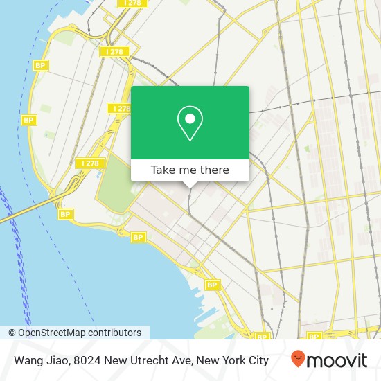 Wang Jiao, 8024 New Utrecht Ave map