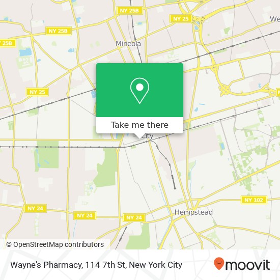 Mapa de Wayne's Pharmacy, 114 7th St