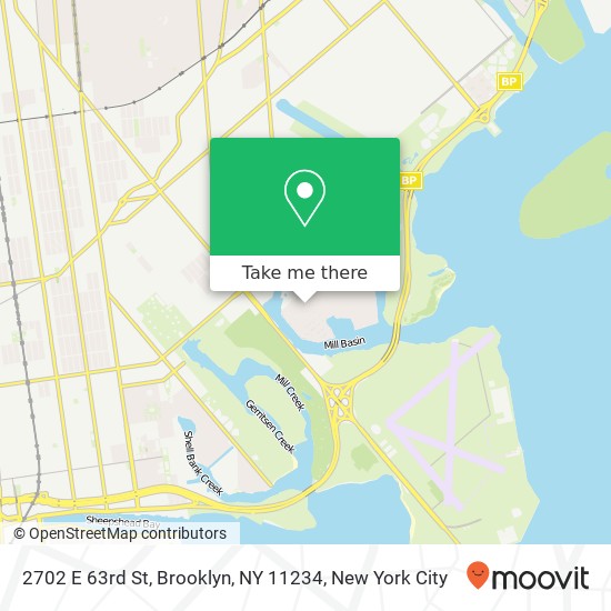 Mapa de 2702 E 63rd St, Brooklyn, NY 11234