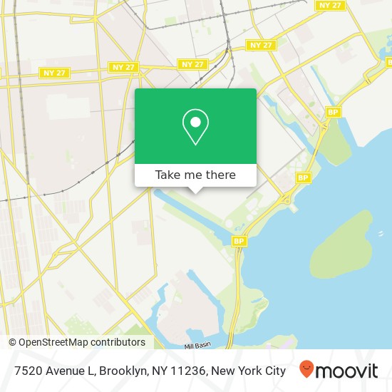 Mapa de 7520 Avenue L, Brooklyn, NY 11236
