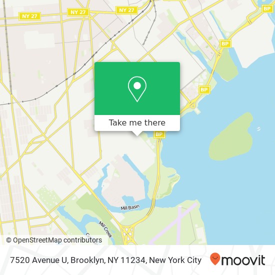 Mapa de 7520 Avenue U, Brooklyn, NY 11234