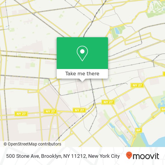 Mapa de 500 Stone Ave, Brooklyn, NY 11212
