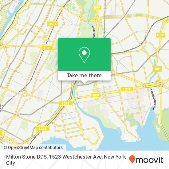 Mapa de Milton Stone DDS, 1523 Westchester Ave