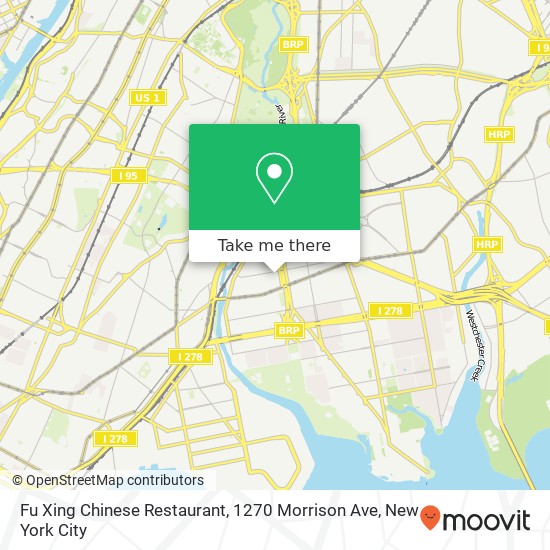 Mapa de Fu Xing Chinese Restaurant, 1270 Morrison Ave