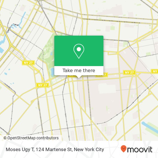 Moses Ugy T, 124 Martense St map