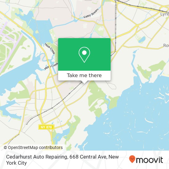 Mapa de Cedarhurst Auto Repairing, 668 Central Ave