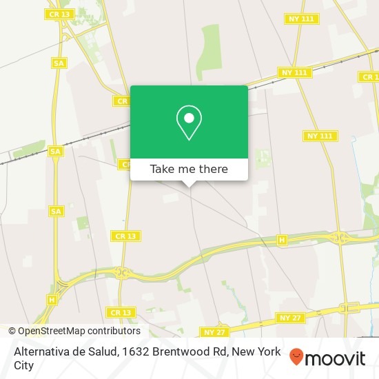 Alternativa de Salud, 1632 Brentwood Rd map