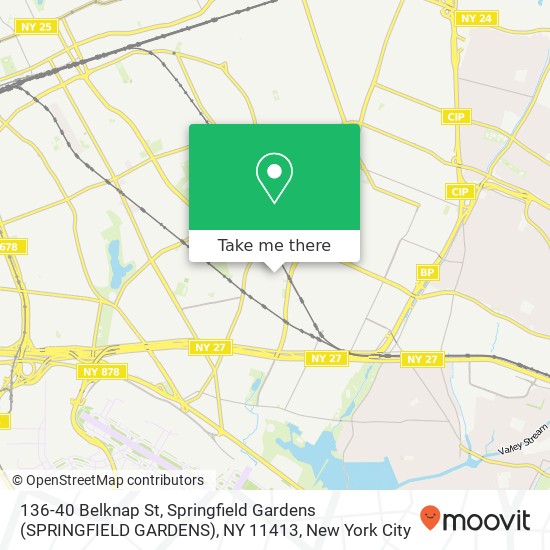 Mapa de 136-40 Belknap St, Springfield Gardens (SPRINGFIELD GARDENS), NY 11413