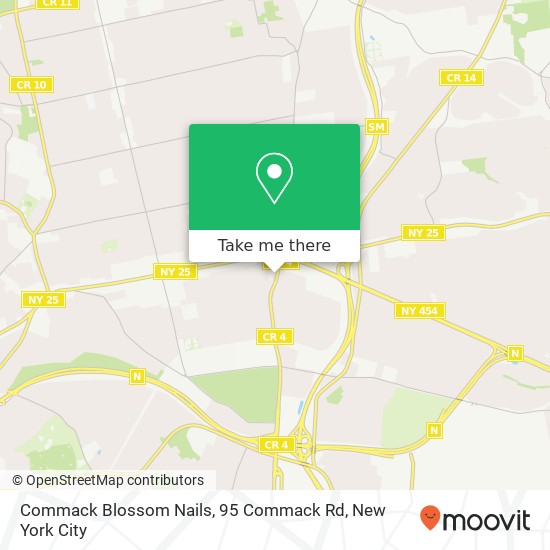 Mapa de Commack Blossom Nails, 95 Commack Rd