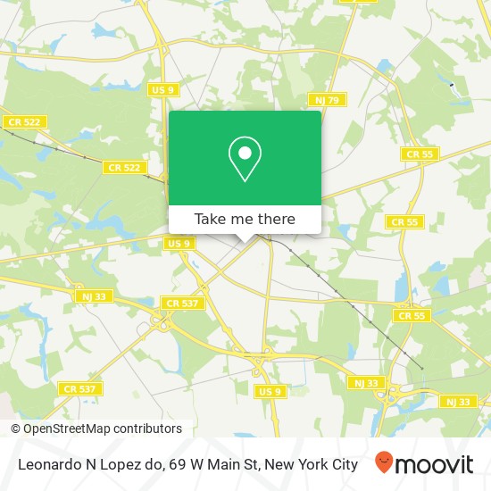 Mapa de Leonardo N Lopez do, 69 W Main St