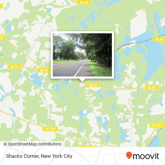 Shacks Corner map