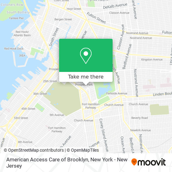 American Access Care of Brooklyn map